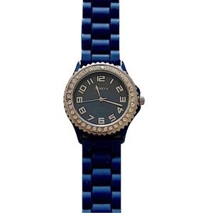 GENEVA • Blue Rhinestone Watch